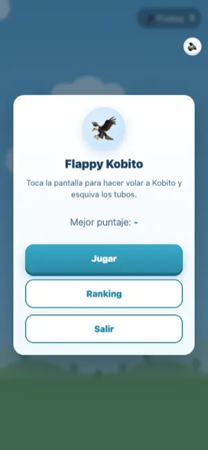 Pantalla del juego Flappy Kobito