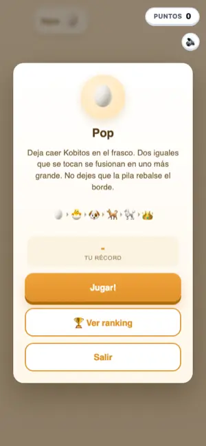 Pantalla del juego Kobito Pop