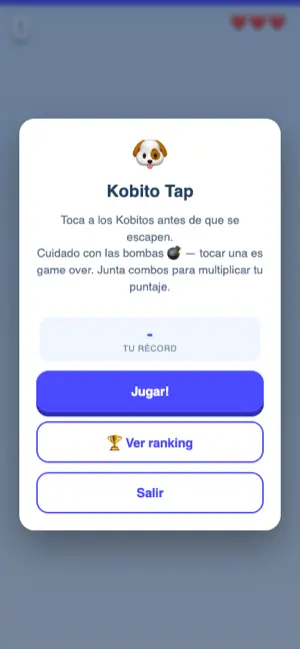 Pantalla del juego Kobito Tap