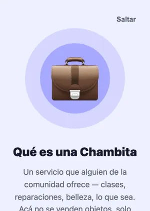 Pantalla de la miniapp Chambitas